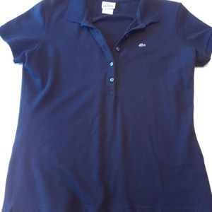 Authentic Lacoste Black Pique Polo 46